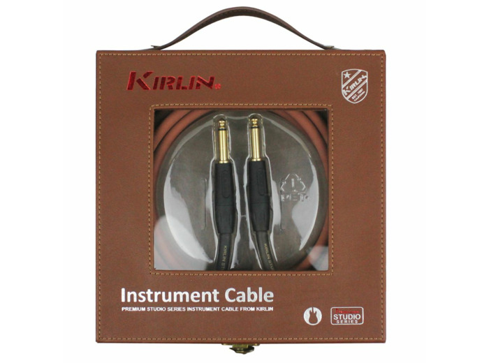 Cable guitare kirlin 3m jack jack marron