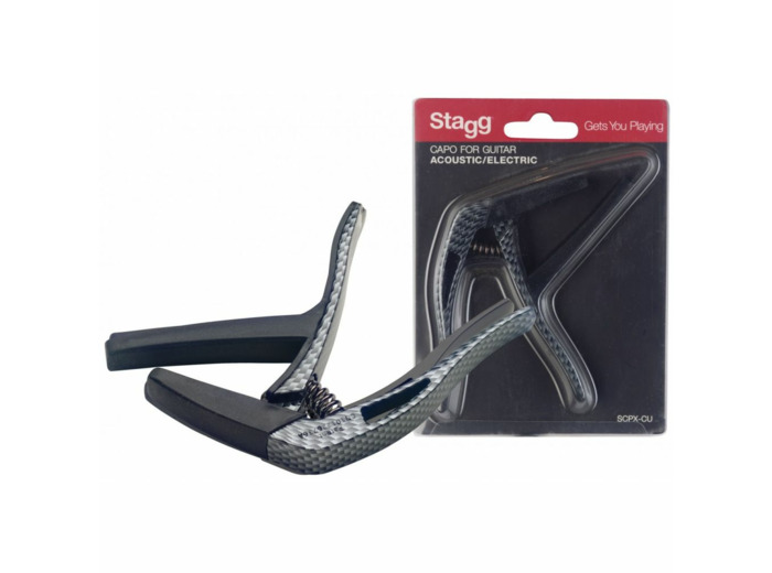 Stagg capodastre elec/acous carbone