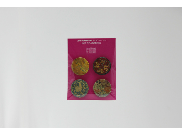 4 Badges métal - Livres