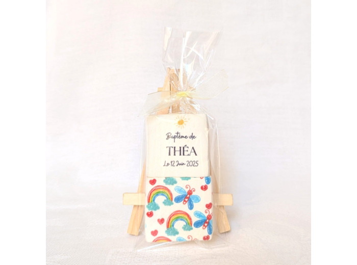 Duo de guimauves personnalisées – Cadeau invité baptême