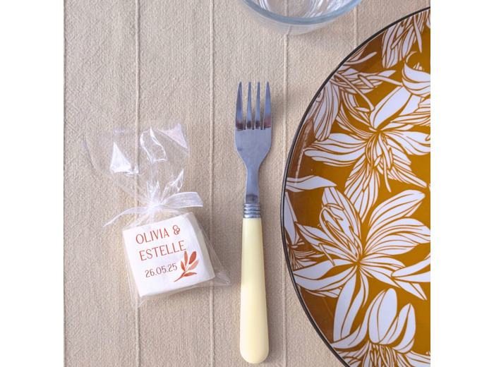 Guimauves personnalisées – Mariage Terracotta