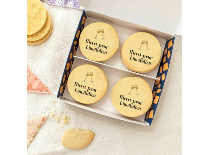 Coffret de 12 biscuits - Merci pour l'invitation