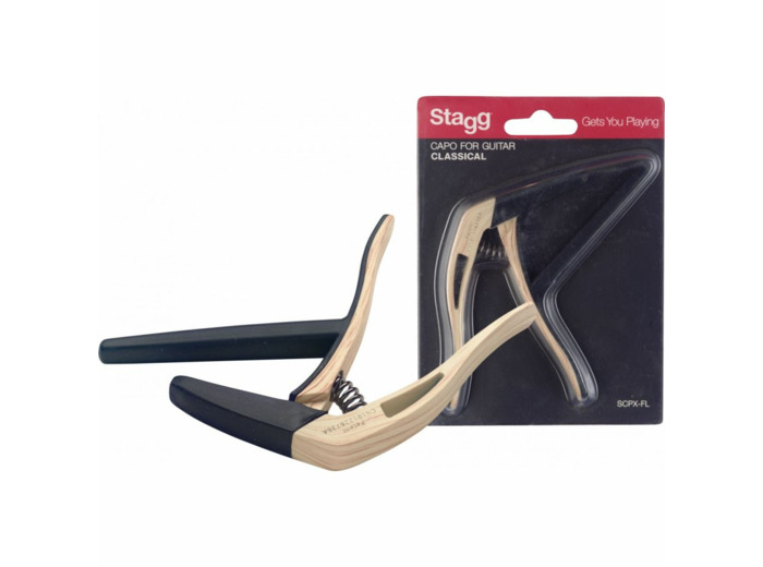 Stagg capodastre classique bois clair