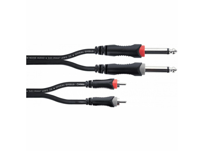 Cordial 2 rca/2 jacks mono - 3m