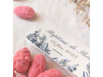 Sachet de pralines roses personnalisé – Cadeau invité baptême