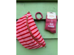 Sac banane rayures rose