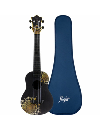 Flight ukulele concert gold mandala