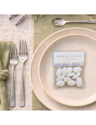 Sachet de dragées – cadeau invité mariage personnalisé