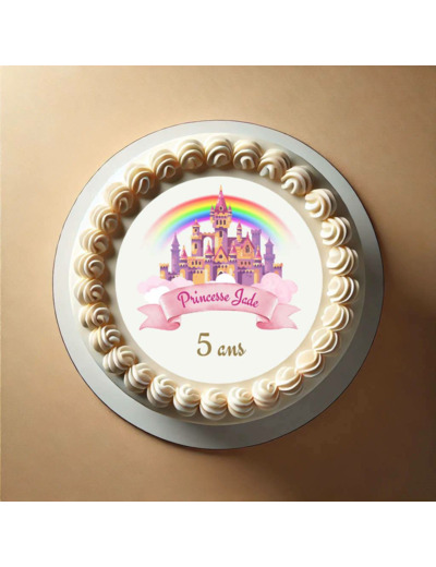 Photo comestible pour gâteau princesse
