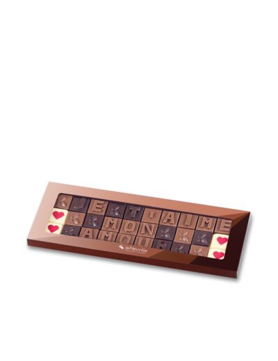 Message chocolat - "Je t'aime mon amour"