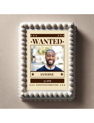 Feuille comestible Western Wanted avec photo