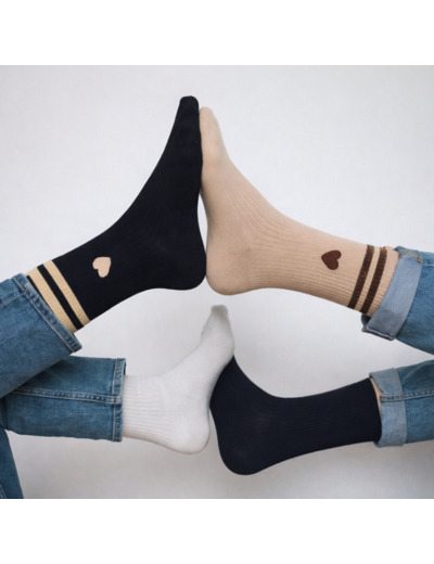 Chaussettes cœur – idée cadeau Saint-Valentin