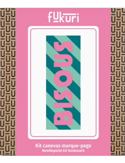 Kit Canevas - DIY -  marque page Bisous