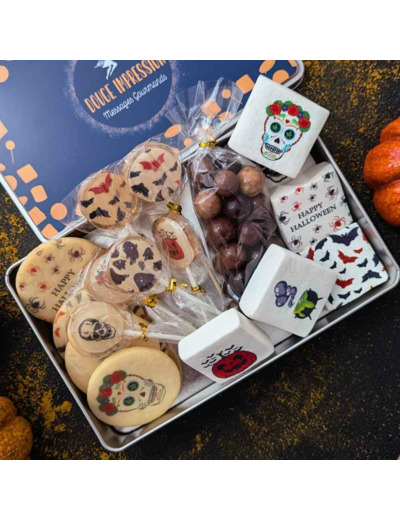 Box de bonbons et biscuits personnalisés Halloween
