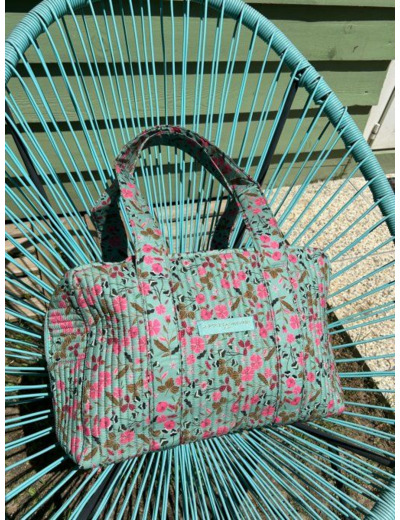 Sac week-end Turquoise rose