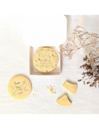 Boîte de 3 biscuits personnalisés – Cadeau invité baptême