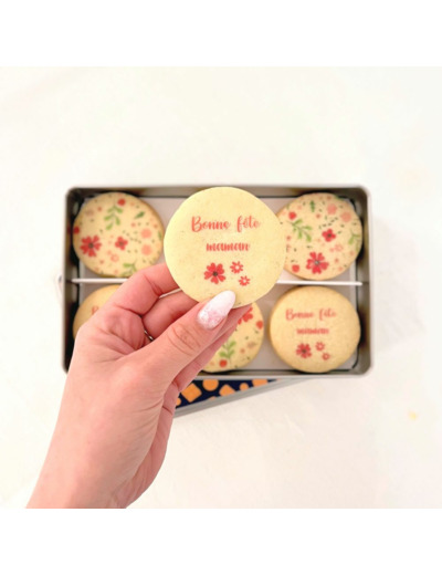 Coffret métal de 18 biscuits - Fête des mères