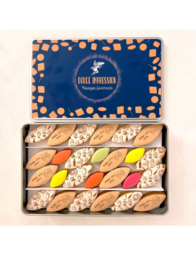 Coffret métal 26 calissons - Fête des pères