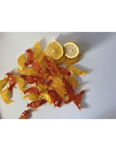 Bonbons aromatisés tranches orange et citron