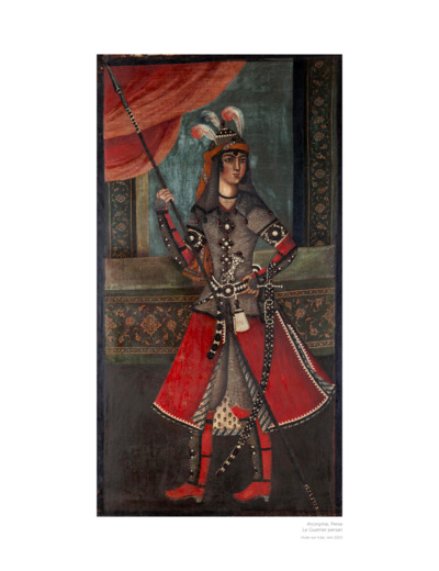 Reproduction Art qajar - Le Guerrier persan - A3