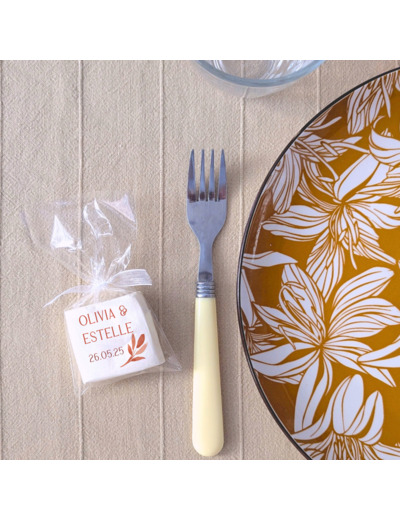 Guimauves personnalisées – Mariage Terracotta