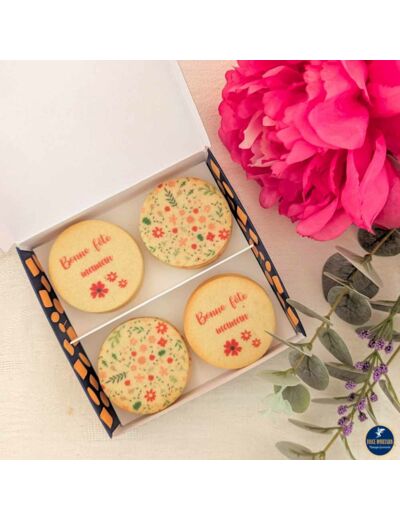 Coffret de 12 biscuits personnalisés - Fête des mères