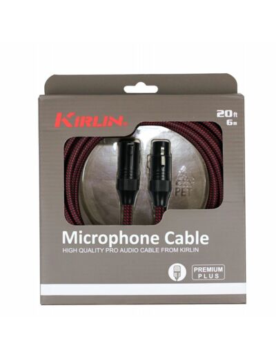 Cable micro kirlin 6m xlr m - xlr f
