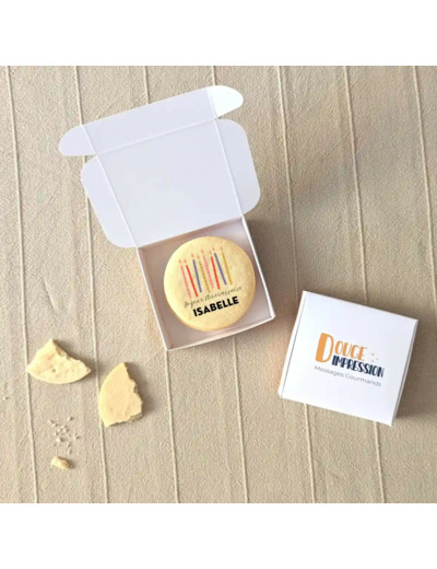 Boîte de 3 biscuits personnalisés – Cadeau invité anniversaire