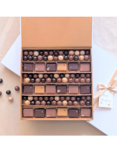 Chocolats Noël Valrhona - Coffret gourmand premium chocolat & croustillants