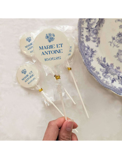 Sucette personnalisé – Mariage Chic