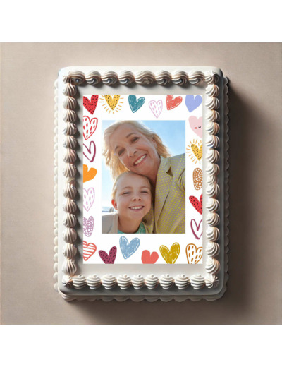 Photo gâteau avec cœurs