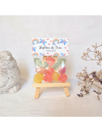 Sachet de bonbons personnalisé – Cadeau invité baptême